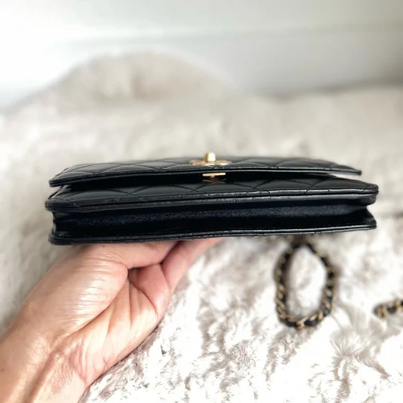 Chanel Quilted Lambskin Pearl Crown Clutch On Chain - Picture 5 of 16